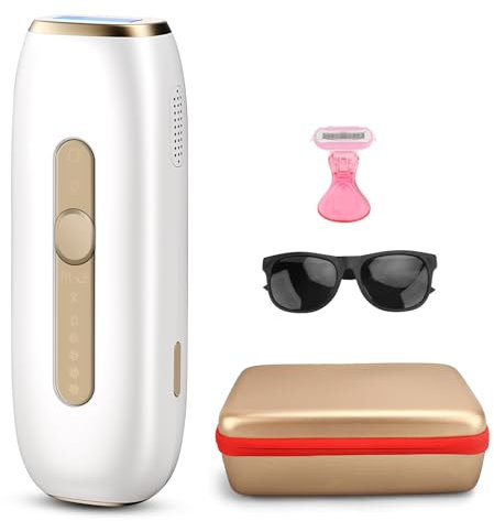 AraSyleon IPL Laser Hair Removal, Sapphire Cooling Painless Laser Hair Removal 1200nm Hair Removal Laser 3 Modes and 5 Levels of Adjustment Permanent Hair Removal