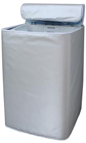 LSNNMU Housse pour Lave Linge Housse de Protection Solaire en Polyester for Machine à Laver, 2 pièces, imperméable, for Charge supérieure, Protection Solaire(58 * 60 * 90cccm)
