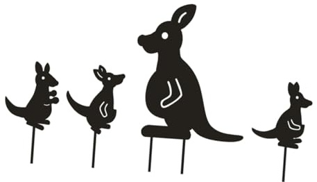 Milisten 1ensemble Décoration De Jardin Fer Animal De Kangourous Ajouré pour Embellir Votre Pelouse Et Cour Extérieur