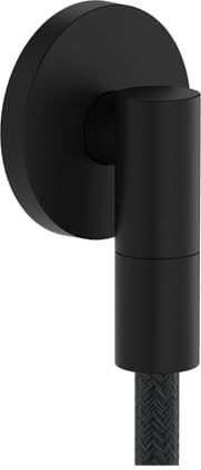 hansgrohe FixFit Fine S - Schlauchanschluss Dusche, universaler Wandanschluss mit Rückflussverhinderer, Wandanschlussbogen, Mattschwarz , 28882670