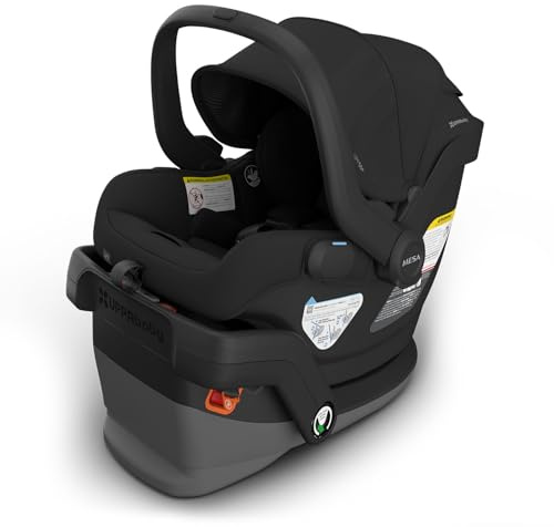 UPPAbaby Mesa V3 Infant Car Seat - Easy Installation + SmartSecure Technology - Attaches to Stroller | Base + Infant Insert Included - Jake (Charcoal)