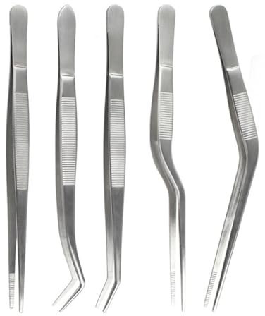 Set di 5 pinzette da cucina professionali per barbecue, pratiche pinze da cucina per barbecue e barbecue
