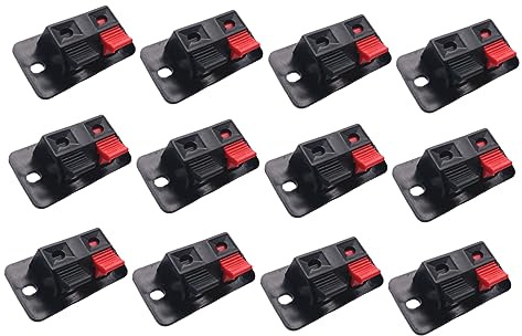 OKUMEYR 30 Stück Teiliges Poliges Lautsprecherklemmen Federklemmen für Lautsprecherbox DIY Sound Equipment Zubehör Langlebig Geeignet für Heim Auto und Subwoofer Lautsprecher