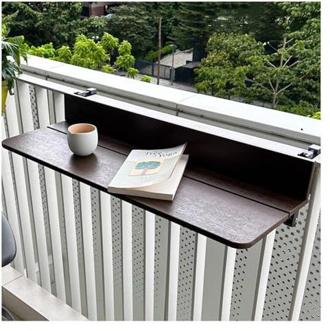 Multifunctional Folding Balcony Railing Hanging Shelf for Outdoor/Indoor Use - Ideal for Terraces & Gardens (L31.5*W10.6in)