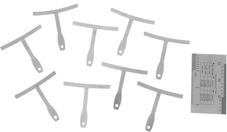 Ciieeo Juego de 10 Piezas de Reglas para Guitarra Regla Medidora de Acción de Cuerdas y Medidor de Radio de Cuerdas Inferiores Fabricado Hierro y Plástico Herramienta Profesional para