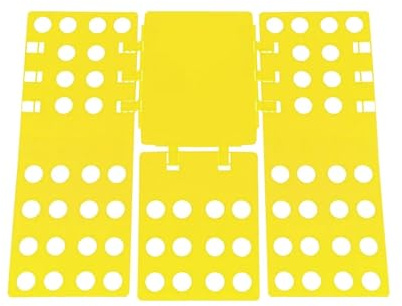 Plieuse de t-shirts adulte, planche à plier ajustable, plieuse en plastique for la buanderie Pour Vêtements(Yellow)