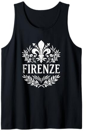 Firenze Firenze Giglio Fiorentino Vintage Italia Souvenir Canotta