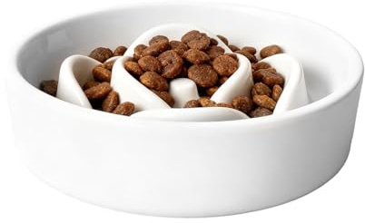 Gamelle pour chien à alimentation lente – Contrôle amélioré des repas | d'alimentation interactif en céramique | Bol puzzle pour chien à alimentation lente pour la maison, le salon, l'intérieur