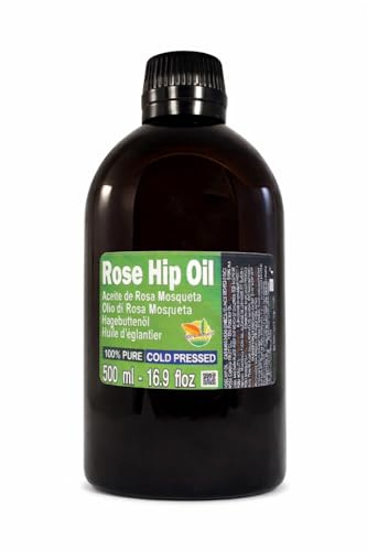 Olio di Rosa Mosqueta 100% puro. Extra Grande Bottiglia di 500 ml (Mezzo Litro)