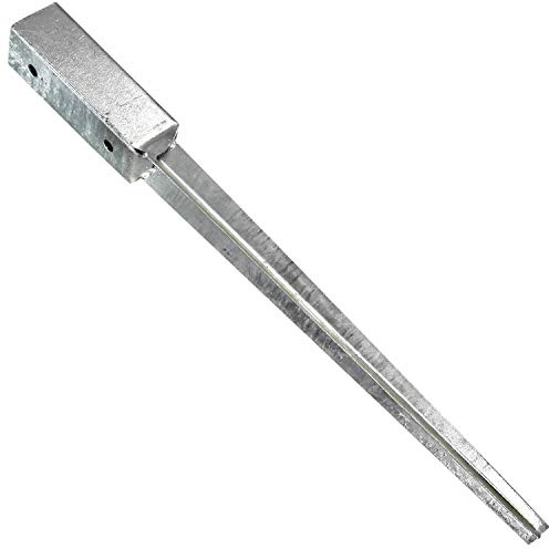 1 Einschlagbodenhülse für 45mm Pfosten Tiefe 600mm, 1,8mm stark