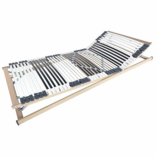 Matratzen Perfekt 7-Zonen Lattenrost 90x200 cm 42 Leisten 8,5 cm hoch Härtegrad-Regulierun bis 200 kg belastbar manuell verstellbar Made in Germany