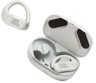 JBL Endurance Peak II TWS Small Waterproof Sports Earbuds with Bluetooth and Charging Case, White