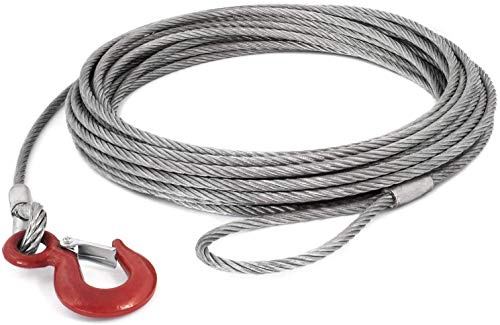 ANSCHLAGSEIL HAKEN - ÖSE Lasthaken Bauhaken Forstseil Kranseil Hebeseil Drahtseil Stahlseil Durchmesser 8mm-16mm, Länge: 1-30m (12mm / 1m)