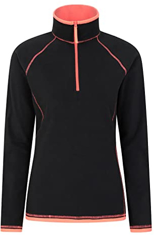 Mountain Warehouse Montana Womens Half-Zip Fleece Jumper Jet Black 14