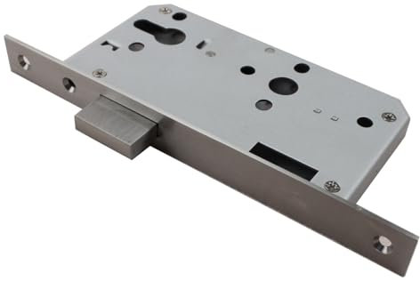 Lever Mortice Deadlock, Stainless Steel Lock Body Panel with Screws for Wooden Sliding Door (60mm)