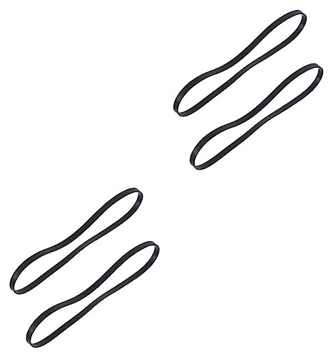 HEMOTON 4stücke Gummi-plattenspieler Antriebsriemen Ersatzriemen Für Schwarze Plattenspieler Lang Breit Für Hochwertige Audiogeräte