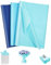 OFFCUP Seidenpapier, 60 Blatt Transparentpapier Bunt, 3 Farben Tissue Paper 50 * 35 cm Bastelpapier Transparent Geschenkpapier Glanzpapier Verpackungsmaterial für Geschenktüten, Dekoration - Blau