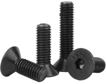1–200 Stück M1.6/M2/M2.5/M3/M4/M5/M6/M8/M10/M12/M20 Schwarze Maschinenschrauben mit Innensechskant und Senkkopf aus hochfestem Kohlenstoffstahl