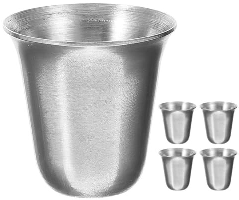 Cabilock Gobelets De Communion 5 Pièces En Acier Inoxydable Petites Tasses Saintes Gobelets De Communion En De Sacrement En Métal Du Père Noël Gobelet