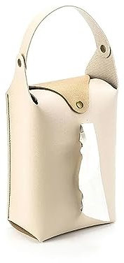 Kosmetiktücher Box Taschentuchbox-Halter, Papierhandtuch-Aufbewahrungstasche, Familienreise-Organizer, Dekor, Heimdekoration für Esszimmer Badezimmer Schlafzimmer(Beige)