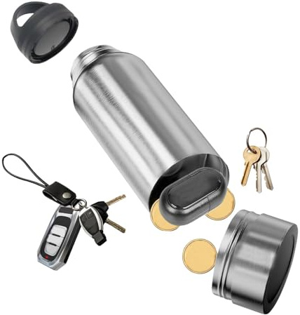Bouteille d'eau avec compartiment secret, en acier inoxydable, bouteille