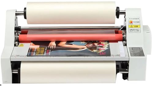 ZHPPED Laminadora Térmica Laminadora en Rollo en Frío y Caliente A3+ de 350 mm/17, Máquina Laminadora de Una y Doble Cara, con 4 Rodillos para Documentos, Fotos, Tarjetas