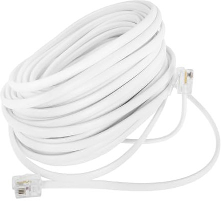 KOMBIUDA Cavo Di Prolunga Per Telefono Fisso Con Connettore Pc Cavo Flessibile Per Connessione Fissa Da Piedi Per Telefoni Domestici Ufficio
