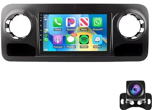 Keoaiob 10 Autoradio pour Sprinter Spinway W907 2018-2021 Android 15 Radio WiFi 4G CarPlay Android Auto Built-in GPS HD 1280P Écran Tactile BT AHD Caméra DSP FM Commande Au Volant(Size:M600S)