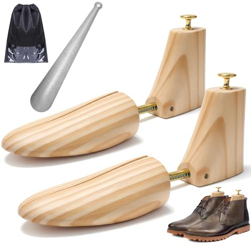 JJDPARTS Wooden Boot Tree, Shoe Tree for Boots, Shoe Stretcher & Shaper for for Men Women (M(for Men's Us 6.5-9; Wm's Us8-10))