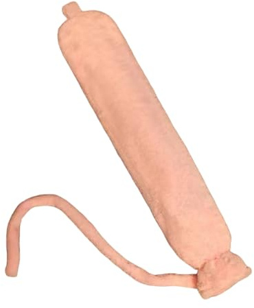 Lange Wärmflasche mit Bezug, 700/1500ML Nackenwärmflasche Schlauch Wärmflasche Super Weich, Faltbar, Schlauchwärmflasche lang Hot Water Bottle Bettflasche für Bauch, Nacken, Füße (A, 700ml)