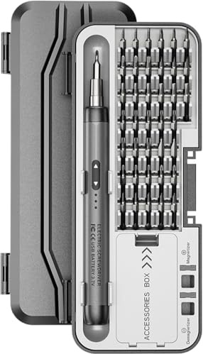 Kleiner Präzisionsschraubendreher, multifunktionaler tragbarer USB-Akku-wiederaufladbarer Schraubendreher, kompaktes Elektrowerkzeug für Projekte, Heimreparatur und enge Räume