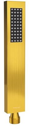 Balneo Pommeau Douche – En acier inoxydable AISI 304 – Pommeau de Douche Design fin & moderne – Raccord universel 1/2 – Douchette Économiseur d'eau – Or – Cascade Modèle 2