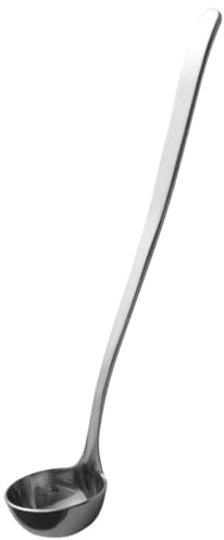 jojofuny Cuillère à Miel Multifonctionnelle à Long Manche en Acier Inoxydable, Grosse Cuillère Creuse pour Condiments, Sucre et Épices, Ustensile Cuisine Pratique pour Sauce et Huile,