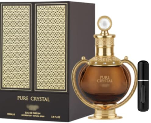 Perfume árabe Pure Crystal Eau de Parfum 100 ml elegante, luminoso y sofisticado + atomizador de regalo