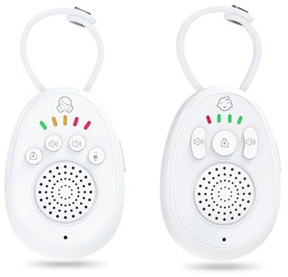 Luocute Baby Monitor con Bidirezionale, Baby Monitor Wireless Ad Attivazione Vocale con Batteria Ricaricabile Interfono Bidirezionale con Display LED 5 Ninne Nanne Portata 1000 Piedi