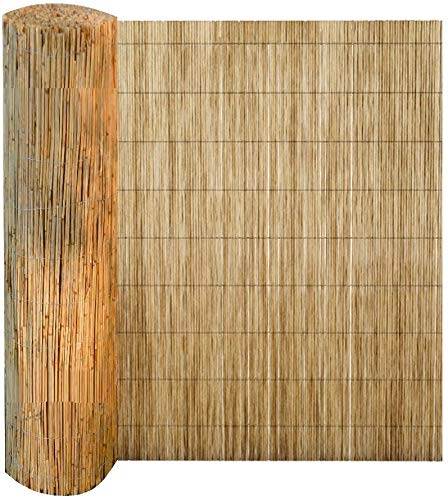Schilfrohrmatte 120x600 cm Sichtschutzmatte Windschutz Zaun Balkon Garten Natur Schilf Zaunmatte blickdicht wetterfest