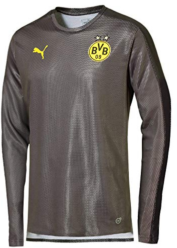 Puma Herren Jersey BVB Stadium LS Without Sponsor Logo, Asphalt/Puma Black, L, 754769