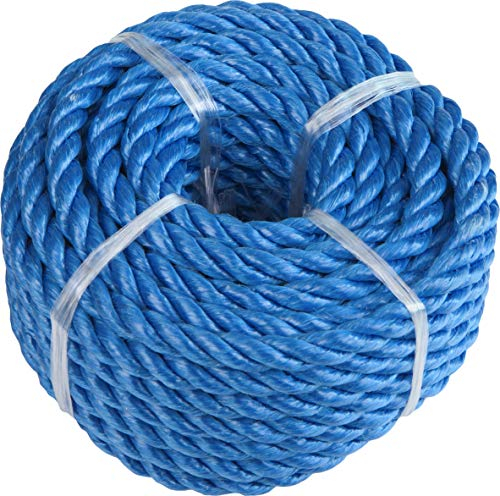 Windhager Corda in Polipropilene, Corda per Esterni, Corda da Giardino, Fune Multiuso, per Lavorare a Maglia, per ormeggio, attorcigliata, 8 mm x 10 m, Blu, 05758