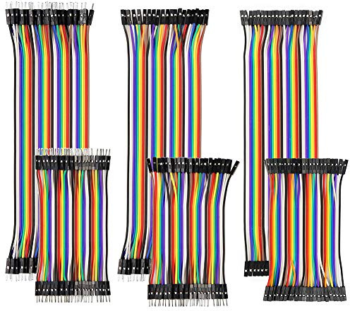 YXPCARS 240 Stück Jumper Kabel Kit 10cm and 20cm Male zu Female, Male zu Male, Female zu Female Jumper Wires Steckbrett für Arduino