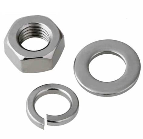 Sechskantmutter, Unterlegscheibe, elastische Unterlegscheibe M1.6M2M2.5M3M4M5M6M8M10M12-M30 Edelstahl 304 Schraubkappenkombination,M30 (1Satz)