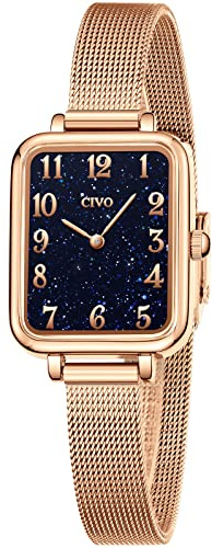 CIVO Relojes Mujer Impermeable Ultra Minimalistas Damas Malla Elegante Banda Acero Inoxidable Moda Vestir Negocio Casual