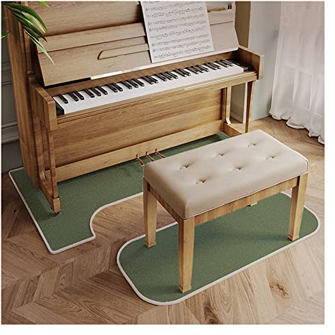 PPGE Schalldämmung Klavier Teppich, Antivibrationsmatte Klavier, Klavier rutschfest Matte, Klavier Schallschutzmatte, Elektrisches Klavier Schallschutz Teppich, e-Piano Soundproof Carpet (Color:Grün)
