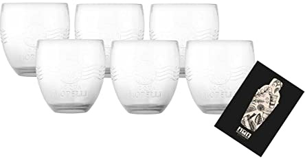 Acqua Morelli 6er Set Glas klar - 6X Wasserglas Tumbler Neue Edition Relief Glas