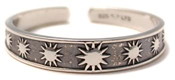 loveyourdiamonds Zehenring für den großen Zeh mit kleinen Sonnen aus 925 Sterling Silber