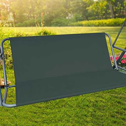 MENAYODA Sitzersatzbezug für Hollywoodschaukel,Draußen Garten Schaukeln Sitzbezug Wasserdicht und UV-Schutz Abdeckung für den Schwingsitz(Grün,113 * 48 * 48cm)