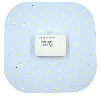 Wenscha 28w 4 Pin Bathroom Light Bulb 2D GR10Q Cold White 6000K Substitute 25W Bathroom Bulb DD Butterfly 4p Bulbs (Not Dimmable)