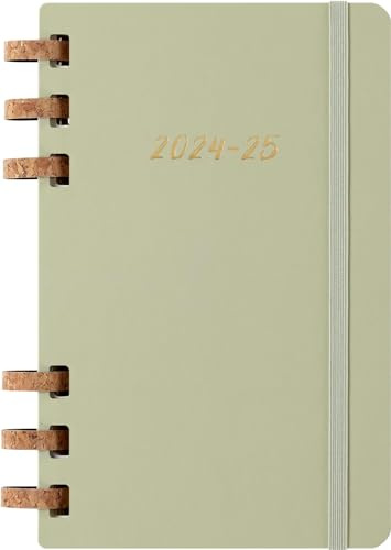 Moleskine Academic Monthly Planner 2025-25, Akademischer Monatsplaner 2024 -2024, 12-Monats-Wochen-und Monatsplanner, Universitätskalender mit Festem Einband, Größe, Farbe Crush Kiwi, Großes Format 15 x 21 cm