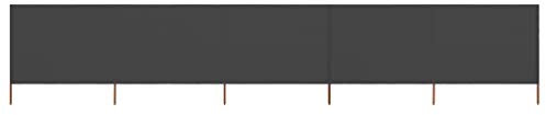 LAPOOH 5-teiliges Windschutzgewebe 600 x 80 cm Anthrazit, Zaun Sichtschutz, Sichtschutz Garten, Windschutz, Gartensichtschutz, Bauzaun Sichtschutz, Terassen Sichtschutz - 47156