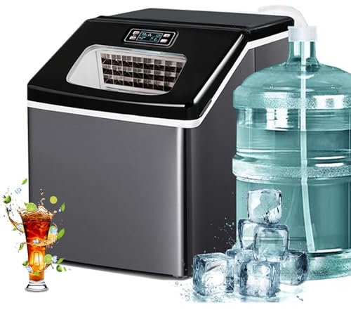Macchina Per Ghiaccio Automatica Da Banco Da 120 W Con Touch Screen, 25 Kg 30 Kg/24 Ore, 24 Ghiacci Alla Volta, 3 Modi Per Aggiungere Acqua, Autopulizia Automatica, Per Casa, Ristorante, Bar,C-25KG