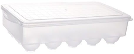 PHENOFICE Eieraufbewahrungsbox Mit Deckel 15 Fächer Aus Pp Kunststoff Stapelbar Transparent Kühlschrank Organizer Mit Griff Für Haushaltsgebrauch